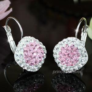 Dangle Stylish Pink Earrings use Austrian Crystal XE426