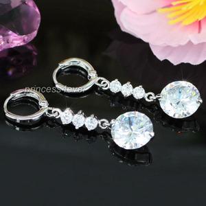 Dangle Sparkling 3.5 Carat Created Diamond Earrings XE449