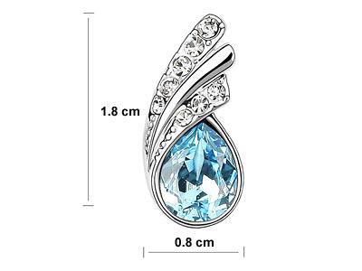 1.5 Carat Aqua Blue Pear Cut Stone Earrings XE470
