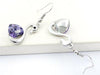 Load image into Gallery viewer, 3 Carat Purple Dangle Swan Earrings use Austrian Crystal XE474