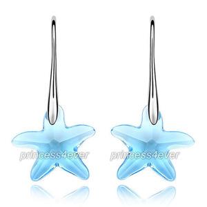 Dangle Star Light Blue Earrings XE514