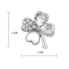 Load image into Gallery viewer, 4 Leaf Clover Flower Silver Earrings use Austrian Crystal XE516