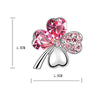Load image into Gallery viewer, 4 Leaf Clover Flower Hot Pink Earrings use Austrian Crystal XE517