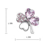 Load image into Gallery viewer, 4 Leaf Clover Flower Light Lilac Purple Earrings use Austrian Crystal XE521