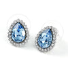 Load image into Gallery viewer, 2 Carat Blue Pear Cut Stud Earrings use Austrian Crystal XE574