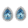 Load image into Gallery viewer, 2 Carat Blue Pear Cut Stud Earrings use Austrian Crystal XE574