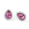 Load image into Gallery viewer, 2 Carat Pink Pear Cut Stud Earrings use Austrian Crystal XE575
