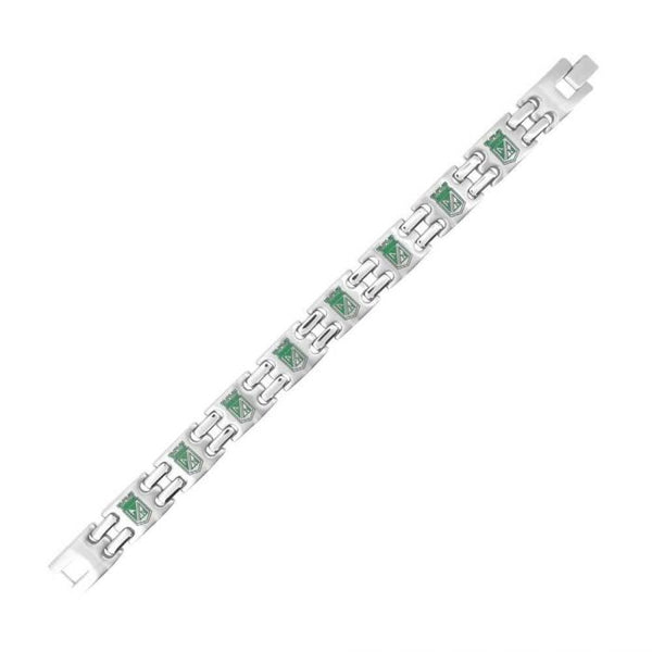 Steel Columbia Atletic Nacional Futbol/Soccer Team Bracelet, 9 1/4"