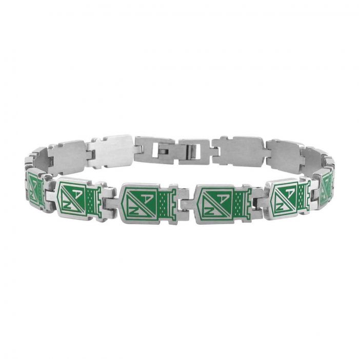 Steel Columbia Atletic Nacional Futbol/Soccer Team Link Bracelet