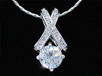 3 Carat Pendant Necklace use Austrian Crystal XN021