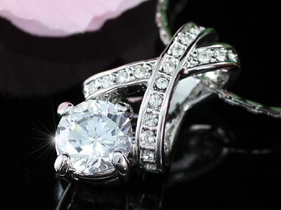 3 Carat Pendant Necklace use Austrian Crystal XN021