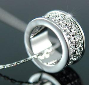 Ring Shape Necklace use Swarovski Crystal XN082