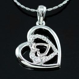 Heart Pendant Necklace use Swarovski Crystal XN199