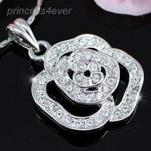 Rose 18K Necklace use Swarovski Crystal XN205