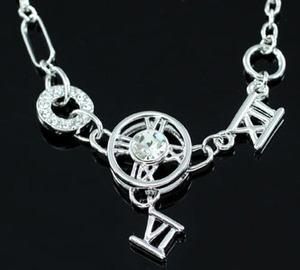 Roman Number Necklace use Swarovski Crystal XN206