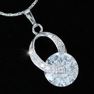3.5 Carat Created Diamond Pendant Necklace XN207
