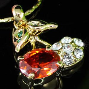 Cherry Gold Plated Necklace use Austrian Crystal XN219