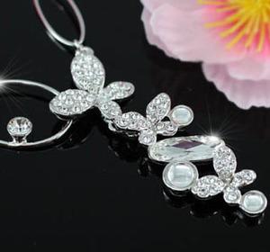 Flower Necklace use Swarovski Crystal XN229
