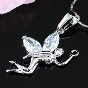 Fairy 2 Carat CZ Cubic Zirconia 18K Necklace XN243