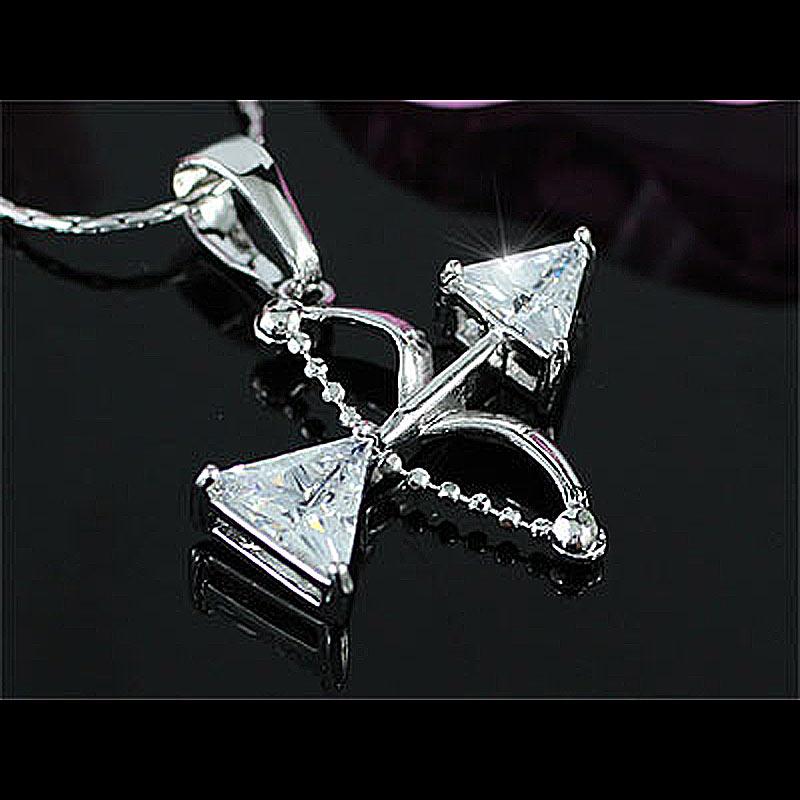 2 Carat Created Diamond Love Arrow Pendant Necklace XN262