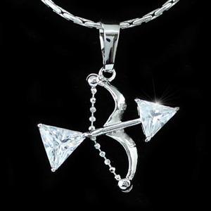 2 Carat Created Diamond Love Arrow Pendant Necklace XN262