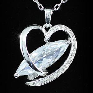 8 Carat CZ Cubic Zirconia Heart Necklace XN271