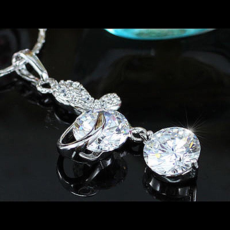 3 Carat Butterfly CZ Cubic Zirconia Pendant Necklace XN290
