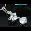 Load image into Gallery viewer, 3 Carat Butterfly CZ Cubic Zirconia Pendant Necklace XN290