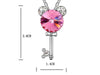 Load image into Gallery viewer, 3 Carat Pink Mickey Love Key Necklace use Austrian Crystal XN320