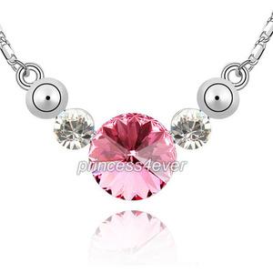7 Carat Pink Stone Necklace use Austrian Crystal XN370