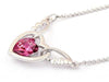 Load image into Gallery viewer, 3 Carat Pink Heart Angel Wing Necklace use Austrian Crystal XN374