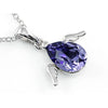 Load image into Gallery viewer, 4 Carat Purple Angel Wing Necklace use Austrian Crystal XN406