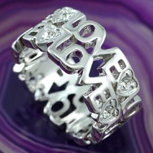 Love Heart Ring use Swarovski Crystal XR062