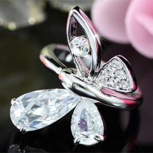 Butterfly Ring use Austrian Crystal XR095