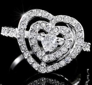 Heart Ring use Swarovski Crystal XR099