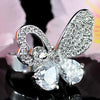Load image into Gallery viewer, 3 Carat Butterfly Ring use Austrian Crystal Free Size XR100