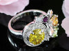 Load image into Gallery viewer, 3 Carat Multi-Colour Flower Created Topaz Ring XR105