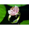 Load image into Gallery viewer, 2 Carat Pink Ladybug Ring Use Austrian Crystal Free Size XR115