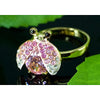 Load image into Gallery viewer, 2 Carat Pink Ladybug Ring Use Austrian Crystal Free Size XR115