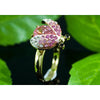 Load image into Gallery viewer, 2 Carat Pink Ladybug Ring Use Austrian Crystal Free Size XR115