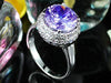 Load image into Gallery viewer, 3.5 Carat Sparkling Purple Created Sapphire Ring XR137