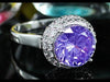 Load image into Gallery viewer, 3.5 Carat Sparkling Purple Created Sapphire Ring XR137