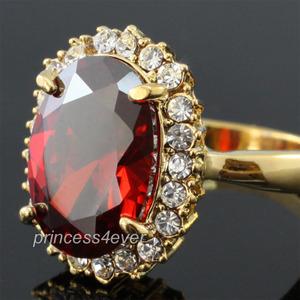 5 Carat Created Ruby Ring use Austrian Crystal XR165