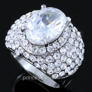 5 Carat Created CZ Cubic Zirconia Ring use Austrian Crystal XR169