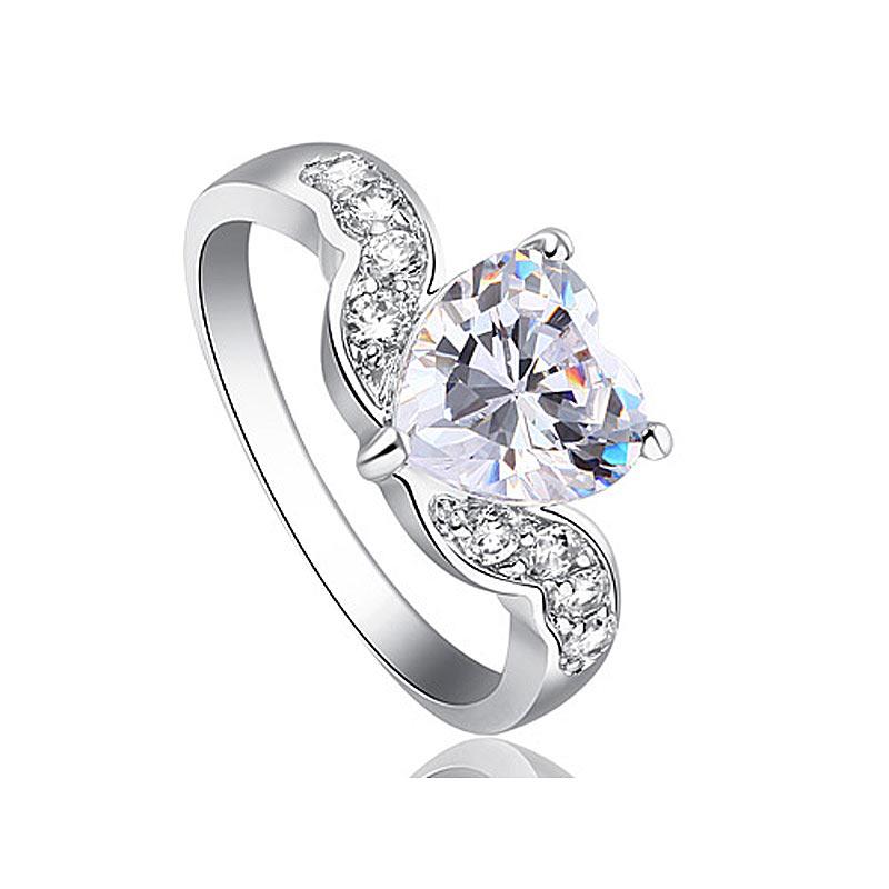 2 Carat Sparkling Heart CZ Cubic Zirconia Ring XR194