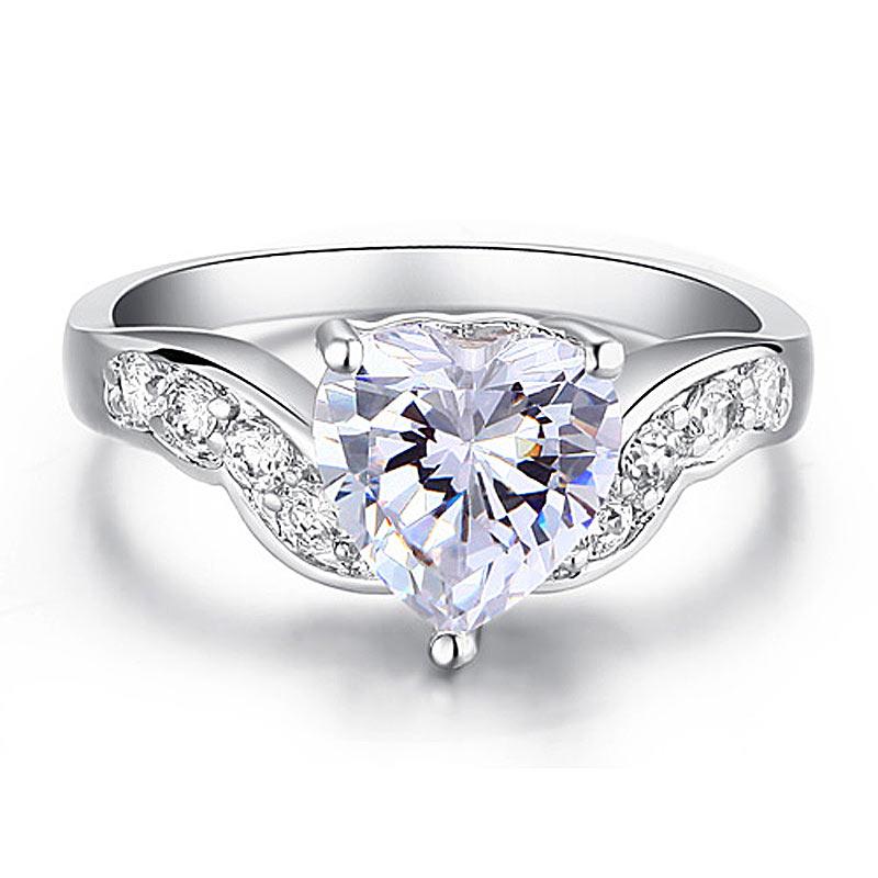 2 Carat Sparkling Heart CZ Cubic Zirconia Ring XR194