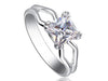 Load image into Gallery viewer, 0.75 Carat Princess Cut Lab Created Diamond Ring XR200