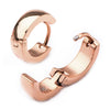 Load image into Gallery viewer, 9mm/4mm Inox Jewelry Rose Gold Plated Huggies Earrings