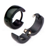 Load image into Gallery viewer, 9mm/5mm Inox Jewelry Black Plated Huggies Earrings