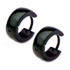 Load image into Gallery viewer, 9mm/5mm Inox Jewelry Black Plated Huggies Earrings